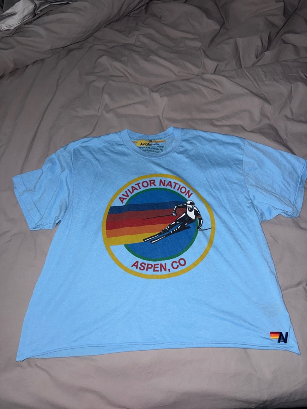 Aviator nation crop tee